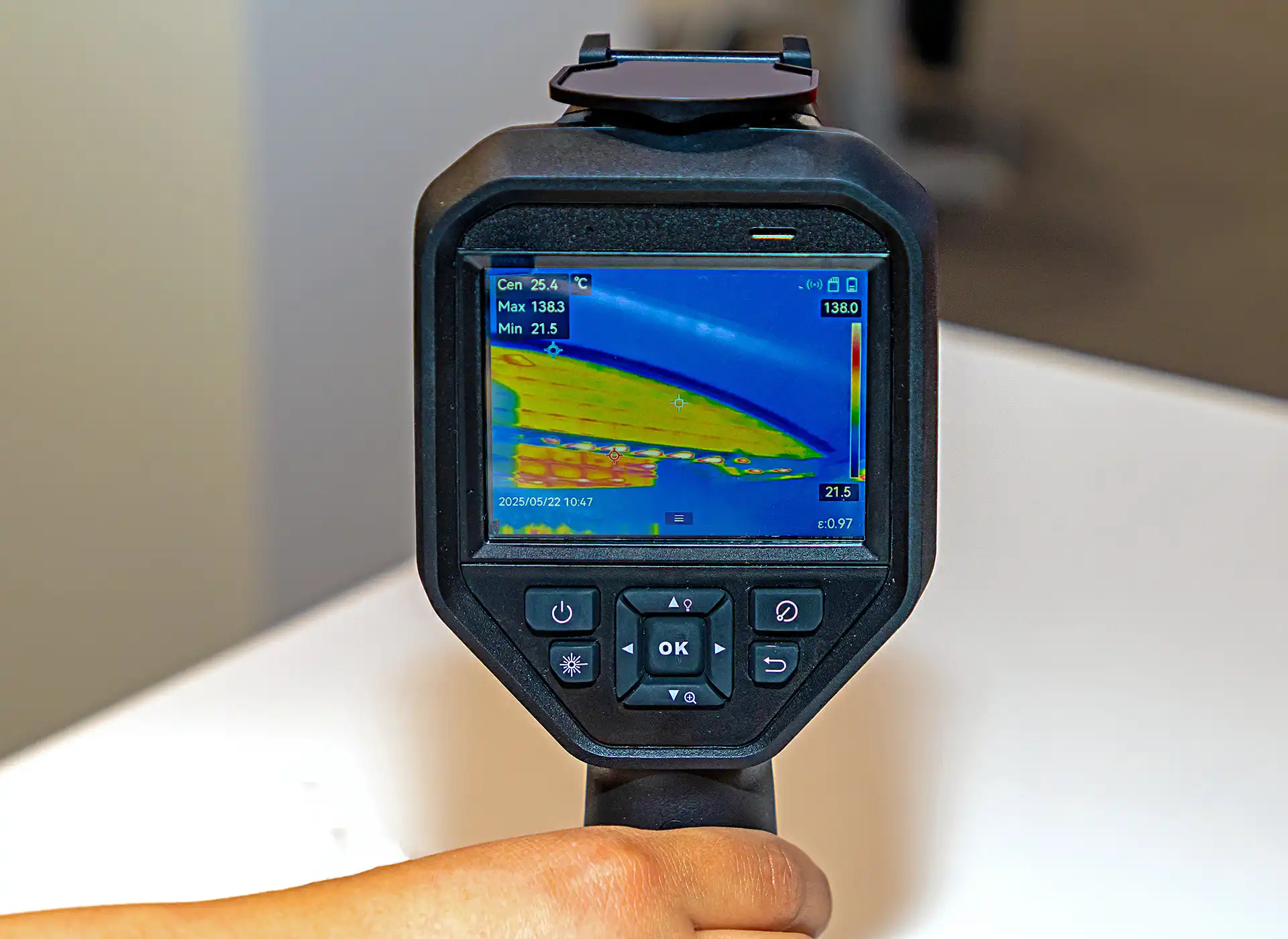 leak detection equipment in use