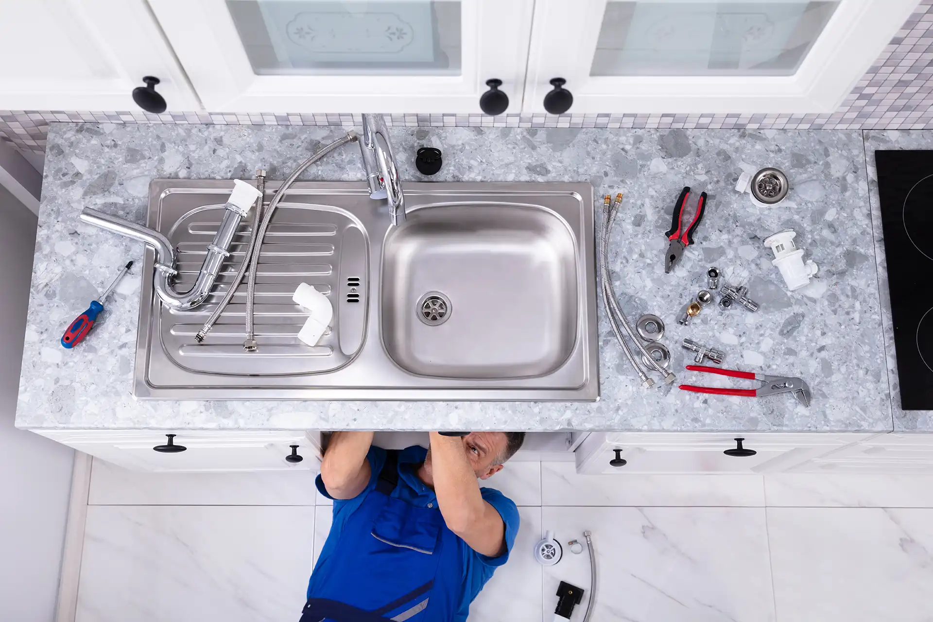 plumbing replacement of sink in kitchen