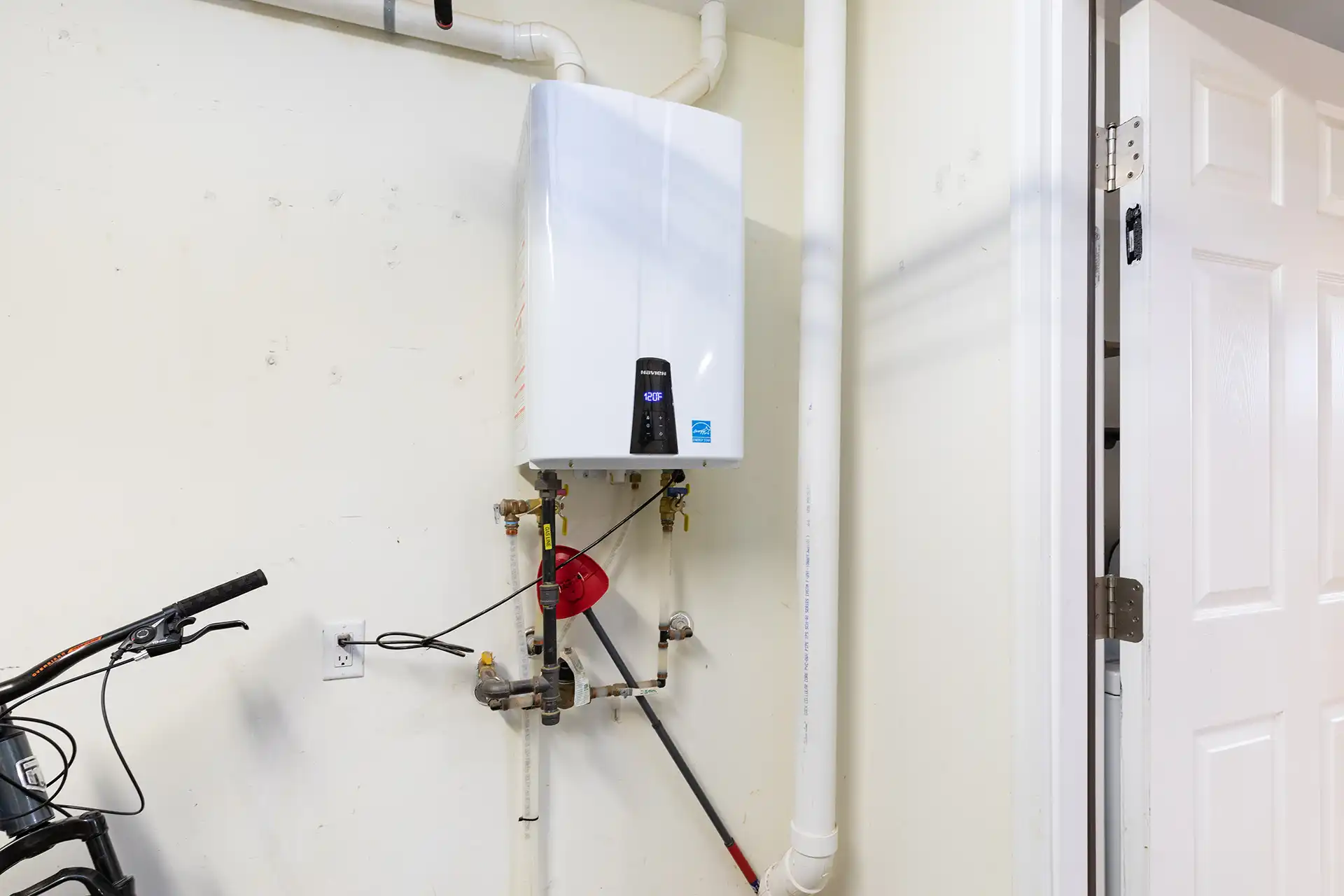 mounted tankless water heater