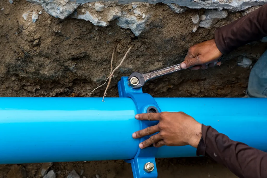 water line installation outside
