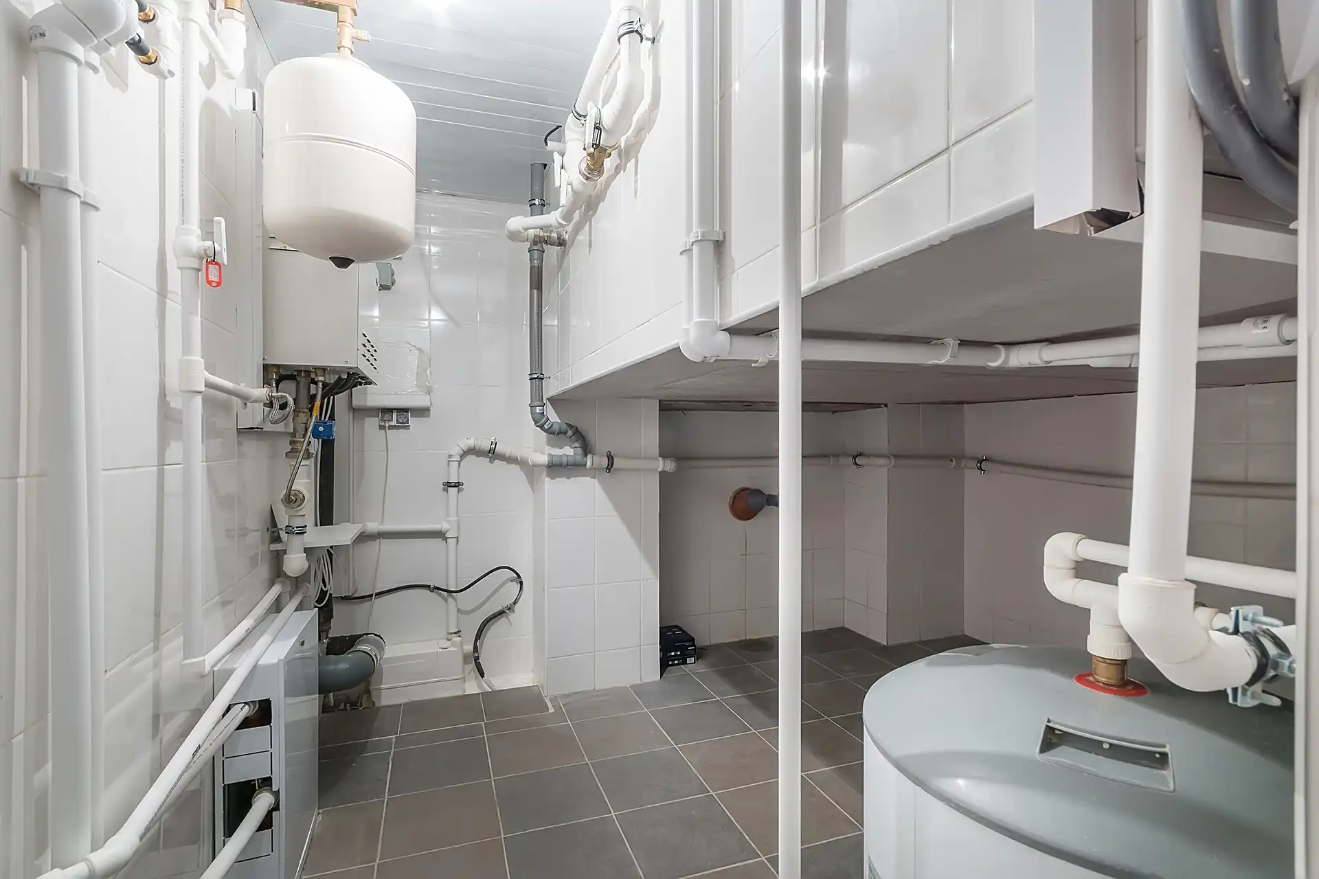 water lines in closet