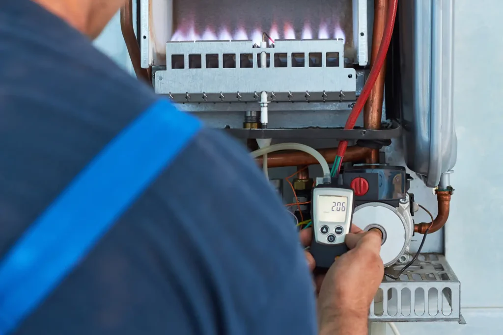 heating inspection in progress